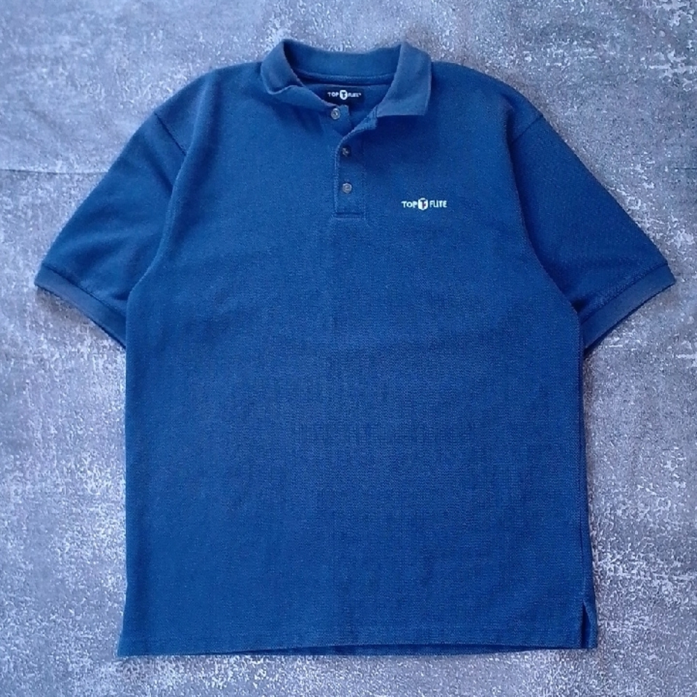 Vintage TOP FLITE WAFFLE GOLF POLO